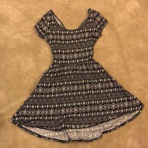 Black and White Skater Dress